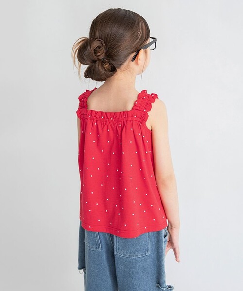 BRANSHES(ブランシェス)の「【接触冷感】フリルタンクトップ(タンクトップ・キッズ・アイボリー/レッド/チャコールグレー・100/150/130/90/110/80/120/140)」の18枚目の写真