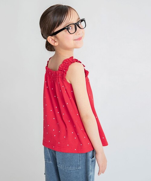 BRANSHES(ブランシェス)の「【接触冷感】フリルタンクトップ(タンクトップ・キッズ・アイボリー/レッド/チャコールグレー・100/150/130/90/110/80/120/140)」の19枚目の写真