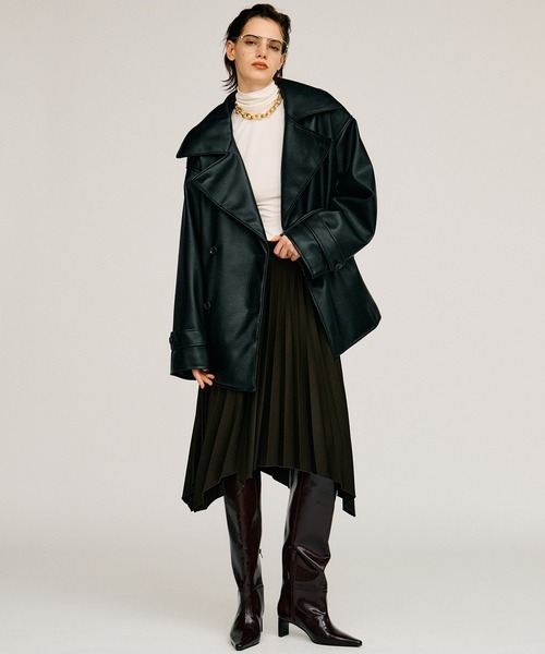 PRANK PROJECT（プランクプロジェクト）の「【2026Autumn Pre-Order】ランダムプリーツラップスカート / Random Pleated Wrap Skirt（スカート・レディース・グレー/ブラウン・38/36）」の6枚目の写真
