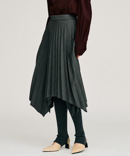 PRANK PROJECT（プランクプロジェクト）の「【2026Autumn Pre-Order】ランダムプリーツラップスカート / Random Pleated Wrap Skirt（スカート・レディース・グレー/ブラウン・38/36）」の11枚目の写真