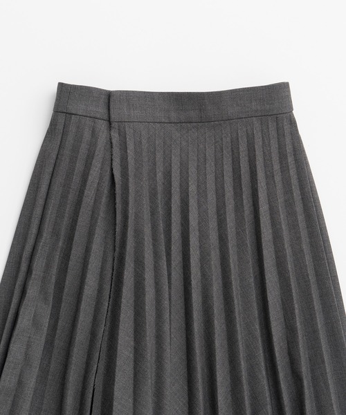 PRANK PROJECT（プランクプロジェクト）の「【2026Autumn Pre-Order】ランダムプリーツラップスカート / Random Pleated Wrap Skirt（スカート・レディース・グレー/ブラウン・38/36）」の17枚目の写真