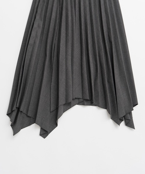 PRANK PROJECT（プランクプロジェクト）の「【2026Autumn Pre-Order】ランダムプリーツラップスカート / Random Pleated Wrap Skirt（スカート・レディース・グレー/ブラウン・38/36）」の19枚目の写真