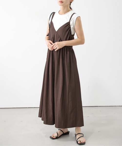 AMELY（エミリー）の「バックリボンキャミワンピース（サロペット/オーバーオール・レディース・ブラウン/ブラック・フリー）」の20枚目の写真
