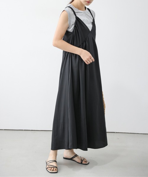 AMELY（エミリー）の「バックリボンキャミワンピース（サロペット/オーバーオール・レディース・ブラウン/ブラック・フリー）」の14枚目の写真