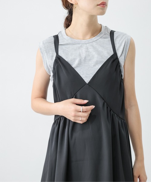 AMELY（エミリー）の「バックリボンキャミワンピース（サロペット/オーバーオール・レディース・ブラウン/ブラック・フリー）」の17枚目の写真