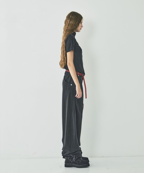 CONZ(コンズ)の「half zip fitted top(Tシャツ/カットソー・レディース・ブラック/グレー・1/2)」の8枚目の写真