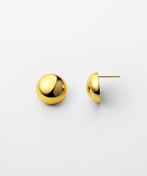 UNITED JEWELS-ef-(ユナイテッドジュエルズイフ)の「Metal Button Studs Pierce(ピアス(両耳用)・レディース・シルバー/イエローゴールド・FREE)」の1枚目の写真