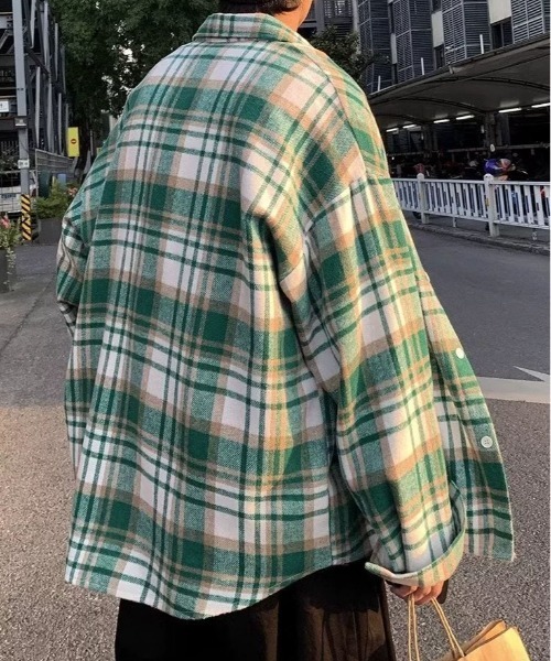 DOUBLE STEAL(ダブルスティール)の「DSビッグチェック長袖シャツ(シャツ/ブラウス・メンズ・グリーン/ブルー・MEDIUM/X-LARGE/LARGE)」の6枚目の写真