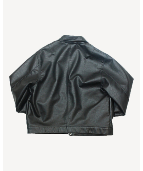 THUMB(ダム)の「Lamb skin Faux Leather jacket (Black)(ムートンコート・メンズ・ブラック・FREE)」の10枚目の写真