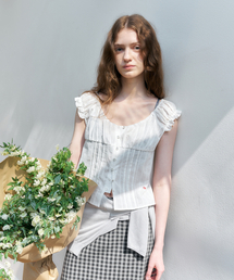 EYELET OFF-SHOULDER BLOUSE_WHITE