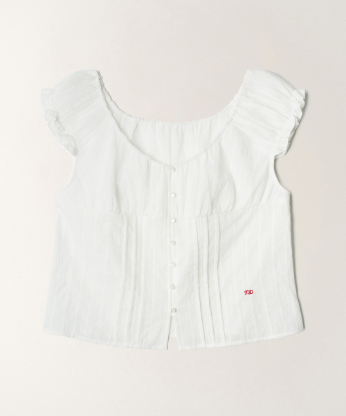 TTUDEMENT(トュードメント)の「EYELET OFF-SHOULDER BLOUSE_WHITE(シャツ/ブラウス・レディース・その他・SMALL/MEDIUM)」の4枚目の写真