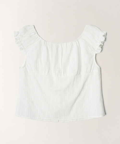 TTUDEMENT(トュードメント)の「EYELET OFF-SHOULDER BLOUSE_WHITE(シャツ/ブラウス・レディース・その他・SMALL/MEDIUM)」の5枚目の写真