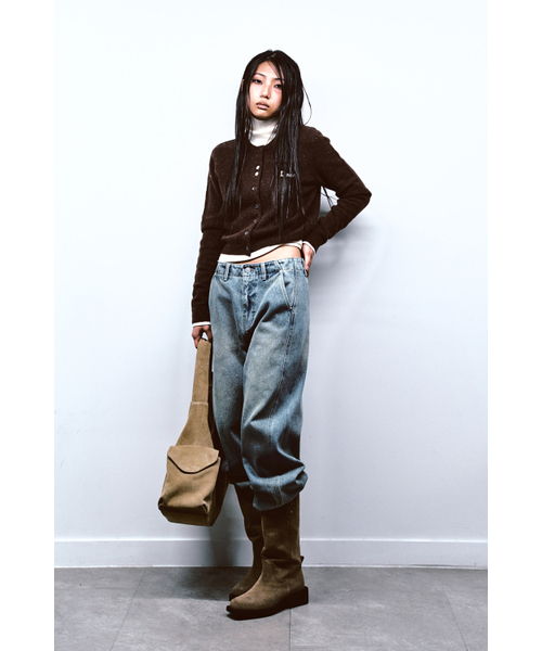 DEINET（ダイニット）の「ALPACA ROUND KNIT CARDIGAN IN BROWN（ニット/セーター・レディース・その他・FREE）」の6枚目の写真