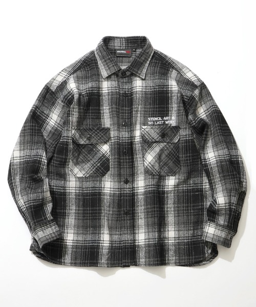 BRANDALISED(ブランダライズド)の「【BRANDALISED/ブランダライズド】ヘビーネルチェックシャツ(シャツ/ブラウス・メンズ・ブラック/ホワイト・M)」の1枚目の写真
