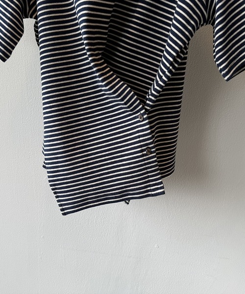 Girly Doll(ガーリードール)の「ストライプクロスデザインTシャツ(Tシャツ/カットソー・レディース・グレー/ブラック・M/L)」の20枚目の写真