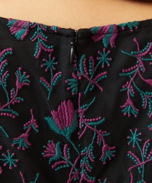 Jocomomola（ホコモモラ）の「Pincel チュールフラワー刺繍ワンピース［オケージョン］（ワンピース・レディース・ブラック/グリーン・42/40）」の17枚目の写真