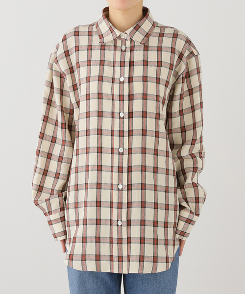 journal standard L'essage(ジャーナルスタンダードレサージュ)の「ROHE/ローエ Oversized check shirt シャツ(シャツ/ブラウス・レディース・アイボリー・36)」の1枚目の写真
