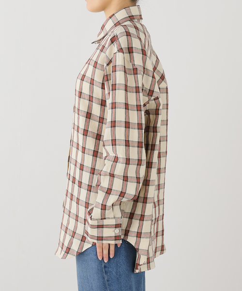 journal standard L'essage(ジャーナルスタンダードレサージュ)の「ROHE/ローエ Oversized check shirt シャツ(シャツ/ブラウス・レディース・アイボリー・36)」の8枚目の写真