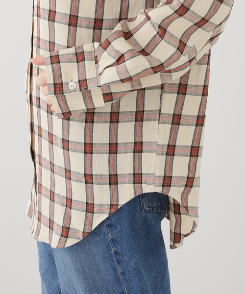 journal standard L'essage(ジャーナルスタンダードレサージュ)の「ROHE/ローエ Oversized check shirt シャツ(シャツ/ブラウス・レディース・アイボリー・36)」の4枚目の写真