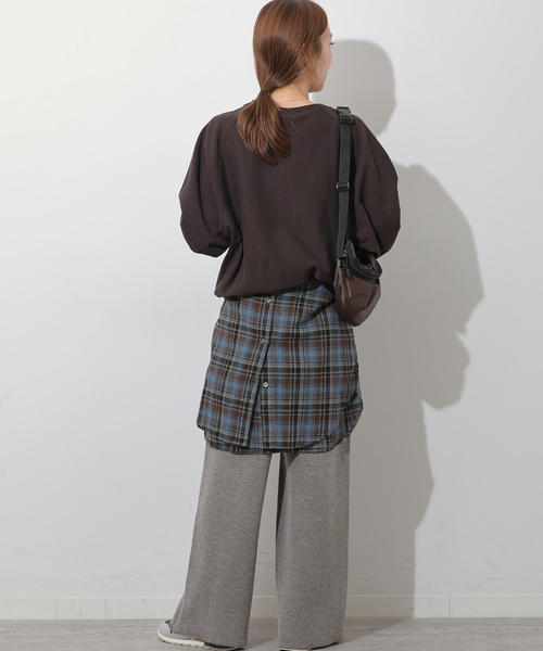JOURNAL STANDARD relume（ジャーナルスタンダード　レリューム）の「ウォッシャブルウールミックスワイドパンツ（その他パンツ・レディース・ブラック/グレー・FREE）」の11枚目の写真