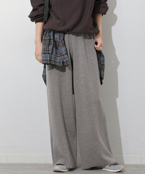 JOURNAL STANDARD relume（ジャーナルスタンダード　レリューム）の「ウォッシャブルウールミックスワイドパンツ（その他パンツ・レディース・ブラック/グレー・FREE）」の12枚目の写真
