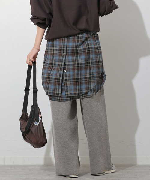JOURNAL STANDARD relume（ジャーナルスタンダード　レリューム）の「ウォッシャブルウールミックスワイドパンツ（その他パンツ・レディース・ブラック/グレー・FREE）」の15枚目の写真