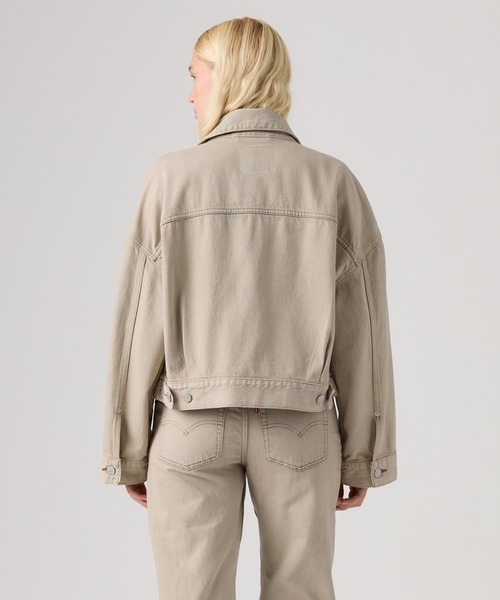 Levi's（リーバイス）の「Levi's/リーバイス ROSE（ロゼ）着用 ルーズ クロップド トラッカージャケット（デニムジャケット・レディース・ベージュ・M/S/XS）」の9枚目の写真