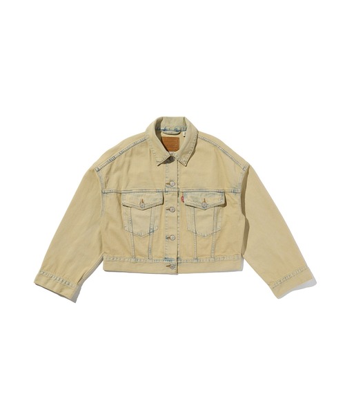 Levi's（リーバイス）の「Levi's/リーバイス ROSE（ロゼ）着用 ルーズ クロップド トラッカージャケット（デニムジャケット・レディース・ベージュ・M/S/XS）」の8枚目の写真