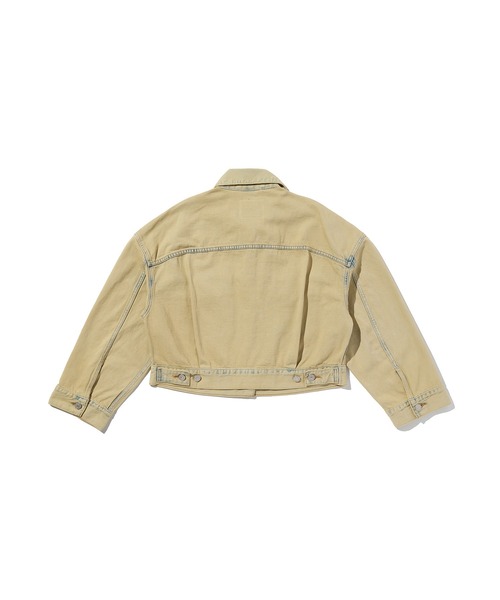 Levi's（リーバイス）の「Levi's/リーバイス ROSE（ロゼ）着用 ルーズ クロップド トラッカージャケット（デニムジャケット・レディース・ベージュ・M/S/XS）」の7枚目の写真