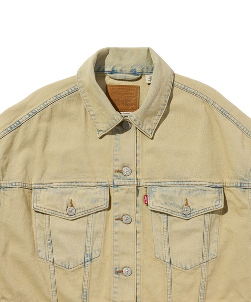 Levi's（リーバイス）の「Levi's/リーバイス ROSE（ロゼ）着用 ルーズ クロップド トラッカージャケット（デニムジャケット・レディース・ベージュ・M/S/XS）」の6枚目の写真