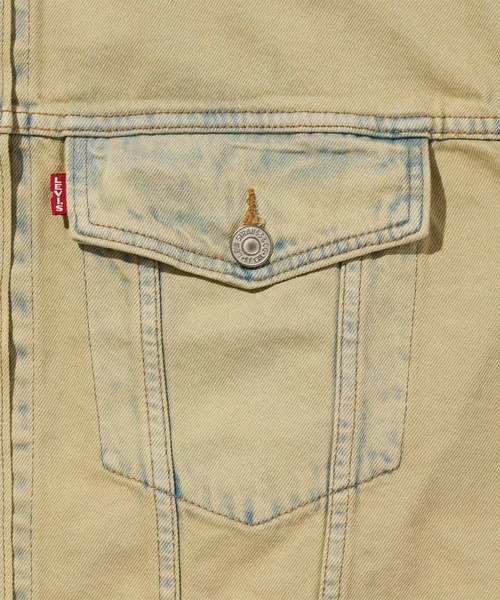 Levi's（リーバイス）の「Levi's/リーバイス ROSE（ロゼ）着用 ルーズ クロップド トラッカージャケット（デニムジャケット・レディース・ベージュ・M/S/XS）」の3枚目の写真
