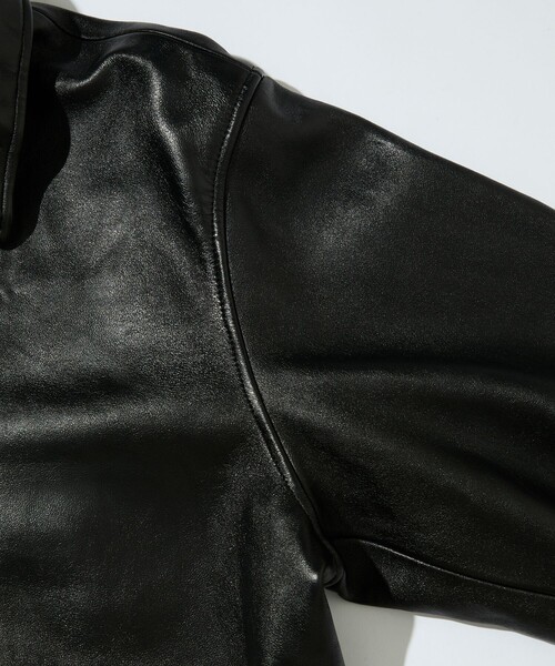 Schott(ショット)の「Schott/ショット Exclusive COACH JKT/別注 シープレザー コーチジャケット(ライダースジャケット・メンズ・ブラック・LARGE/MEDIUM/X-LARGE/SMALL)」の13枚目の写真