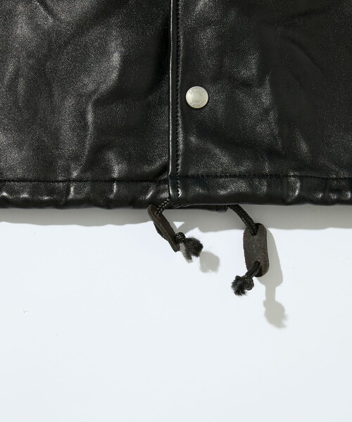 Schott(ショット)の「Schott/ショット Exclusive COACH JKT/別注 シープレザー コーチジャケット(ライダースジャケット・メンズ・ブラック・LARGE/MEDIUM/X-LARGE/SMALL)」の5枚目の写真