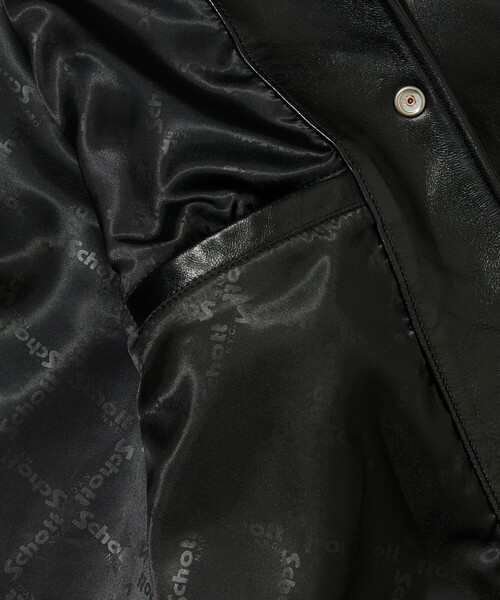 Schott(ショット)の「Schott/ショット Exclusive COACH JKT/別注 シープレザー コーチジャケット(ライダースジャケット・メンズ・ブラック・LARGE/MEDIUM/X-LARGE/SMALL)」の7枚目の写真