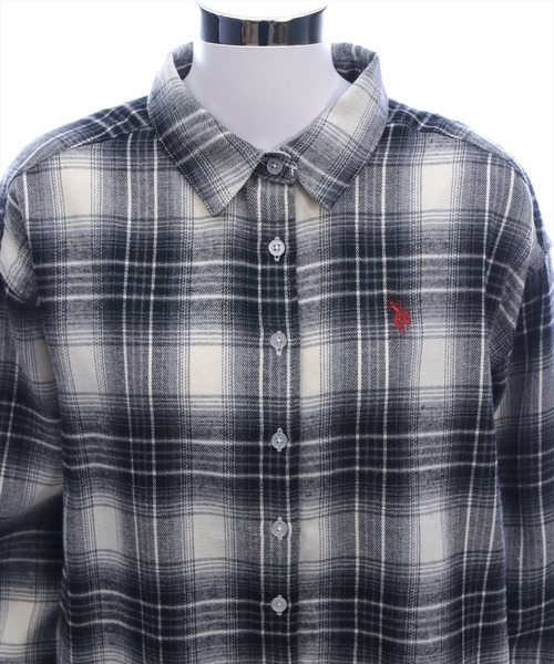 U.S. POLO ASSN.(ユーエスポロアッスン)の「【U.S. POLO ASSN.】clear 別注 チェックネルシャツ(シャツ/ブラウス・レディース・ブラウン/グリーン/ブラック・F)」の5枚目の写真
