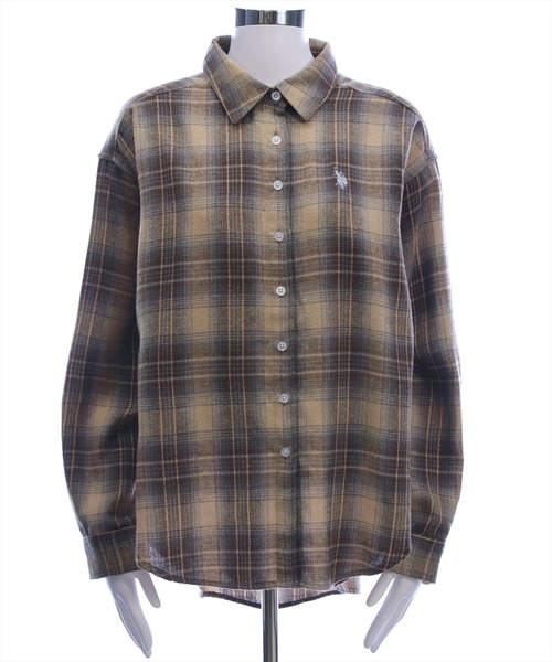 U.S. POLO ASSN.(ユーエスポロアッスン)の「【U.S. POLO ASSN.】clear 別注 チェックネルシャツ(シャツ/ブラウス・レディース・ブラウン/グリーン/ブラック・F)」の13枚目の写真