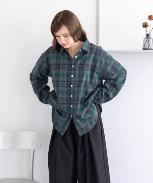 U.S. POLO ASSN.(ユーエスポロアッスン)の「【U.S. POLO ASSN.】clear 別注 チェックネルシャツ(シャツ/ブラウス・レディース・ブラウン/グリーン/ブラック・F)」の19枚目の写真