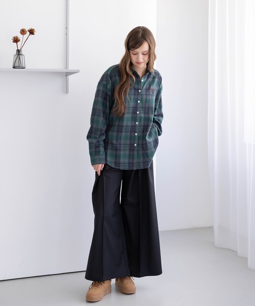 U.S. POLO ASSN.(ユーエスポロアッスン)の「【U.S. POLO ASSN.】clear 別注 チェックネルシャツ(シャツ/ブラウス・レディース・ブラウン/グリーン/ブラック・F)」の20枚目の写真