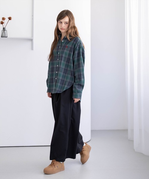 U.S. POLO ASSN.(ユーエスポロアッスン)の「【U.S. POLO ASSN.】clear 別注 チェックネルシャツ(シャツ/ブラウス・レディース・ブラウン/グリーン/ブラック・F)」の22枚目の写真