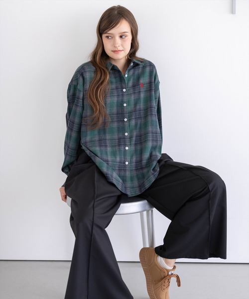 U.S. POLO ASSN.(ユーエスポロアッスン)の「【U.S. POLO ASSN.】clear 別注 チェックネルシャツ(シャツ/ブラウス・レディース・ブラウン/グリーン/ブラック・F)」の17枚目の写真
