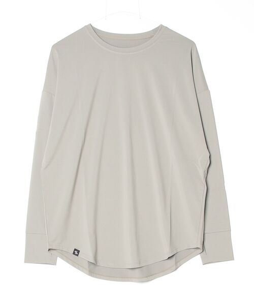 XEXYMIX(ゼクシィミックス)の「ゼクシィミックス ICE FEATHERルーズフィット長袖カットソー(Tシャツ/カットソー・レディース・ブラック/グリーン・S/L/M)」の1枚目の写真