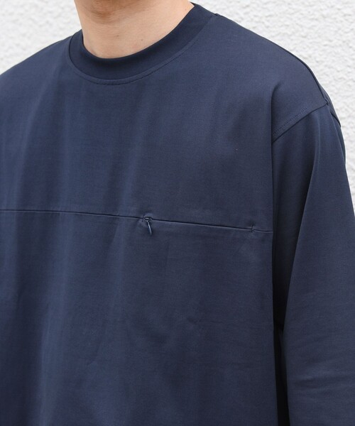 SHIPS any(シップス エニィ)の「〈洗濯機可能〉ピマ コットン ワンポイント 刺繍 7分袖 ポケット Tシャツ◇(Tシャツ/カットソー・メンズ・ホワイト/ブラック/ネイビー・SMALL/MEDIUM/LARGE/X-LARGE)」の19枚目の写真