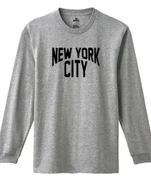 Ol' Basics(オール・ベーシックス) 長袖Tシャツ NEW YORK CITY ロゴ プリント 袖リブ ロンT ロングTシャツ トップス カットソー メンズ ユニセックス