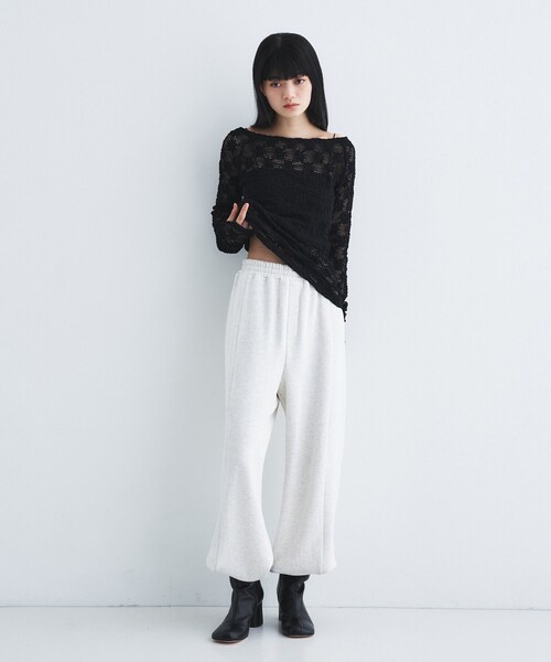 CODE A(コードエー)の「【Re】floral lace tops(Tシャツ/カットソー・レディース・ホワイト/ブラック・00)」の12枚目の写真