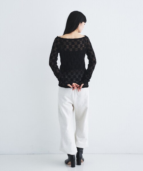 CODE A(コードエー)の「【Re】floral lace tops(Tシャツ/カットソー・レディース・ホワイト/ブラック・00)」の3枚目の写真