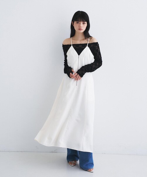 CODE A(コードエー)の「【Re】floral lace tops(Tシャツ/カットソー・レディース・ホワイト/ブラック・00)」の5枚目の写真