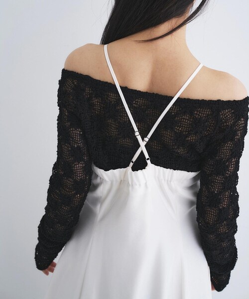 CODE A(コードエー)の「【Re】floral lace tops(Tシャツ/カットソー・レディース・ホワイト/ブラック・00)」の6枚目の写真