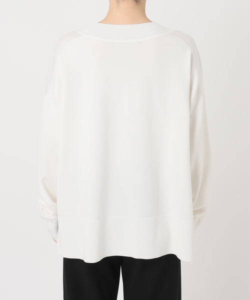 AP STUDIO(エーピーストゥディオ)の「Lycee Vneck knit(ニット/セーター・レディース・グレー/ホワイト・FREE)」の6枚目の写真