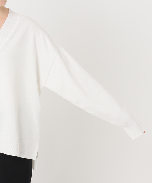 AP STUDIO(エーピーストゥディオ)の「Lycee Vneck knit(ニット/セーター・レディース・グレー/ホワイト・FREE)」の8枚目の写真