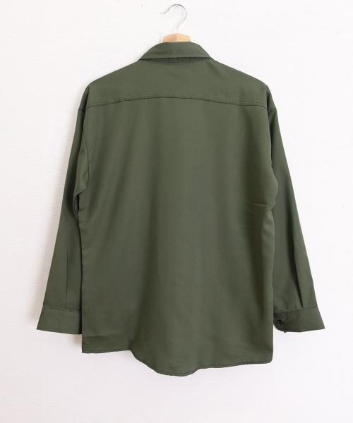 AsaAura(アサオーラ)の「ワンポイントロゴシャツ長袖 メンズ春秋服(シャツ/ブラウス・メンズ・キャメル/カーキ/ブラック・M/L)」の9枚目の写真